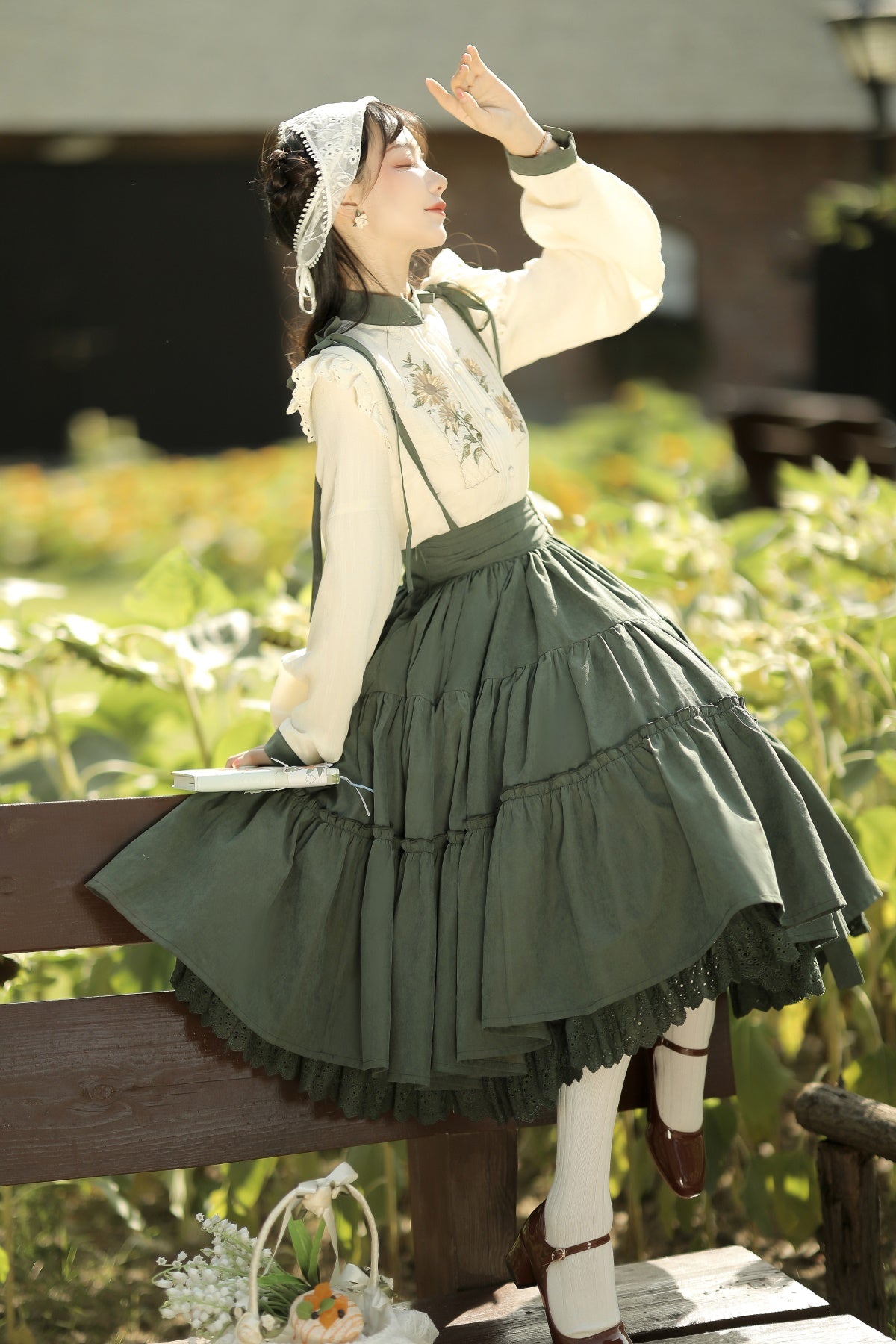 (Buyforme)Meow Jun~Sunflower Appointment~Chinese Style Skirt and Blouse   