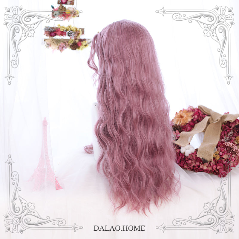 Dalao Home~Lolita Central Parting 70cm Curly Wig free size sakura pink(02-07) 