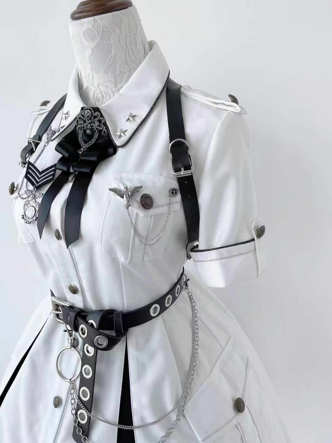 Your Highness~Evil Python 2.0~Military Lolita Gothic OP Dress   