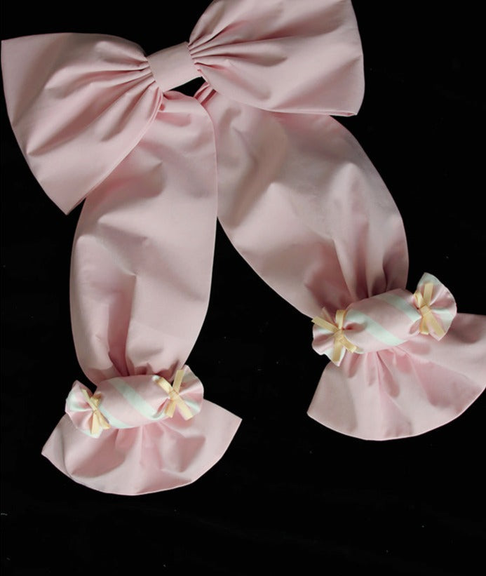Alice Girl~Kawaii Lolita Accessory Rainbow Candy Headdress back bow  