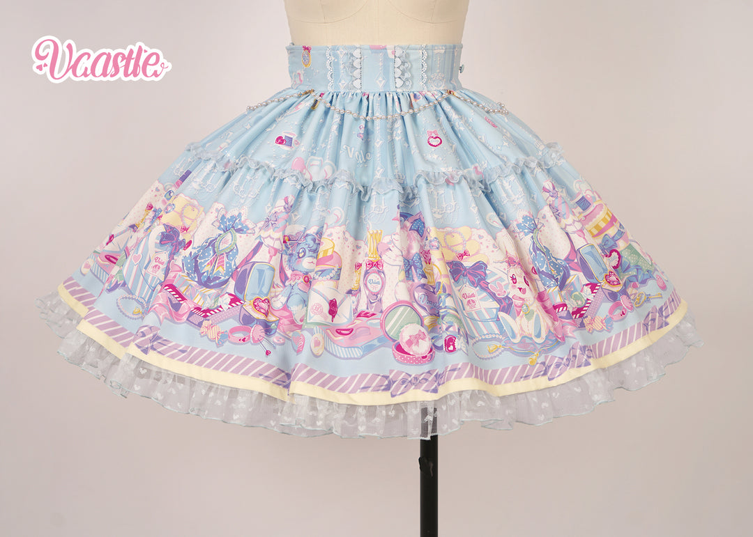 (Buyforme)Vcastle~Maiden's Treasure~Sweet Lolita Salopette and SK S blue SK 