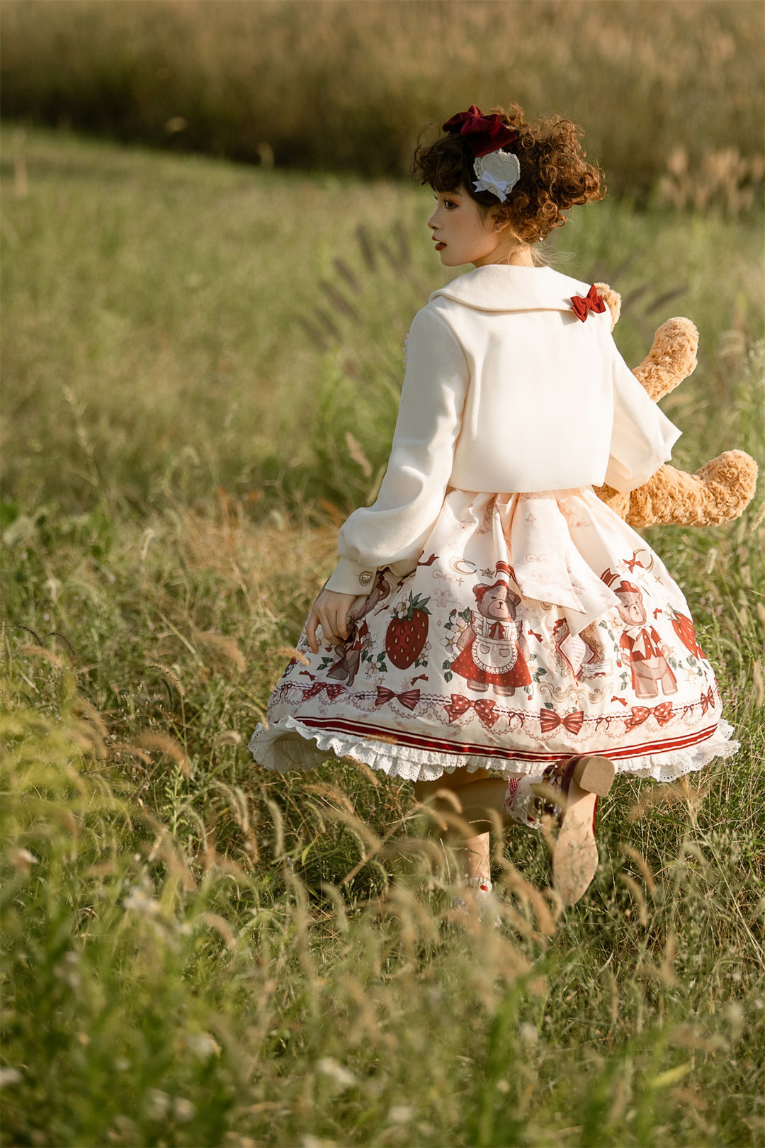 Designer's Gift~Christmas New Year Winter Lolita JSK Coat Set