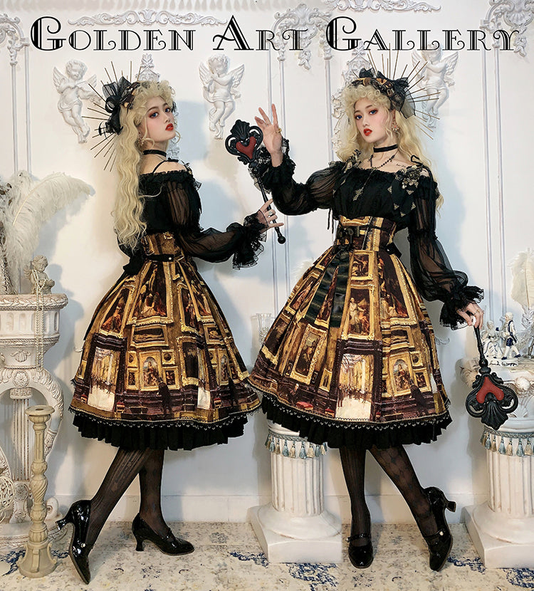 Balladeer~Open Shoulder Puff Sleeve Lolita Blouse   