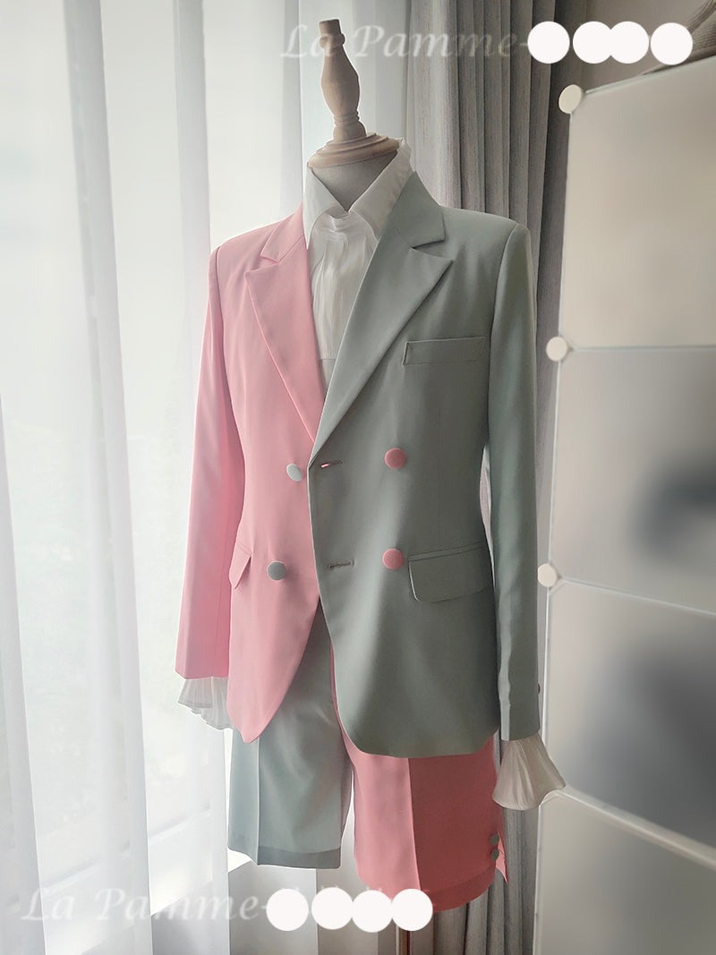 La Pomme~Ouji Lolita Suit Jacket Multicolor Custom Size S light pink/light green 