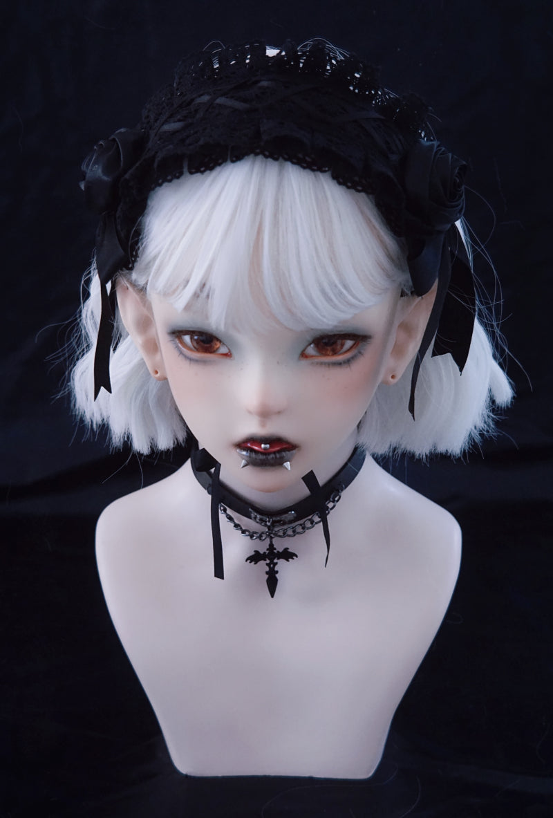 Strange Sugar - Gothic Handmade Black Rose Hairband Black Hairband