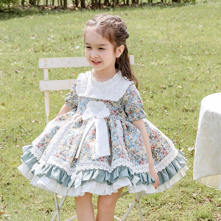 Kawaii Kid Lolita Floral OP Dress 80cm floral color 