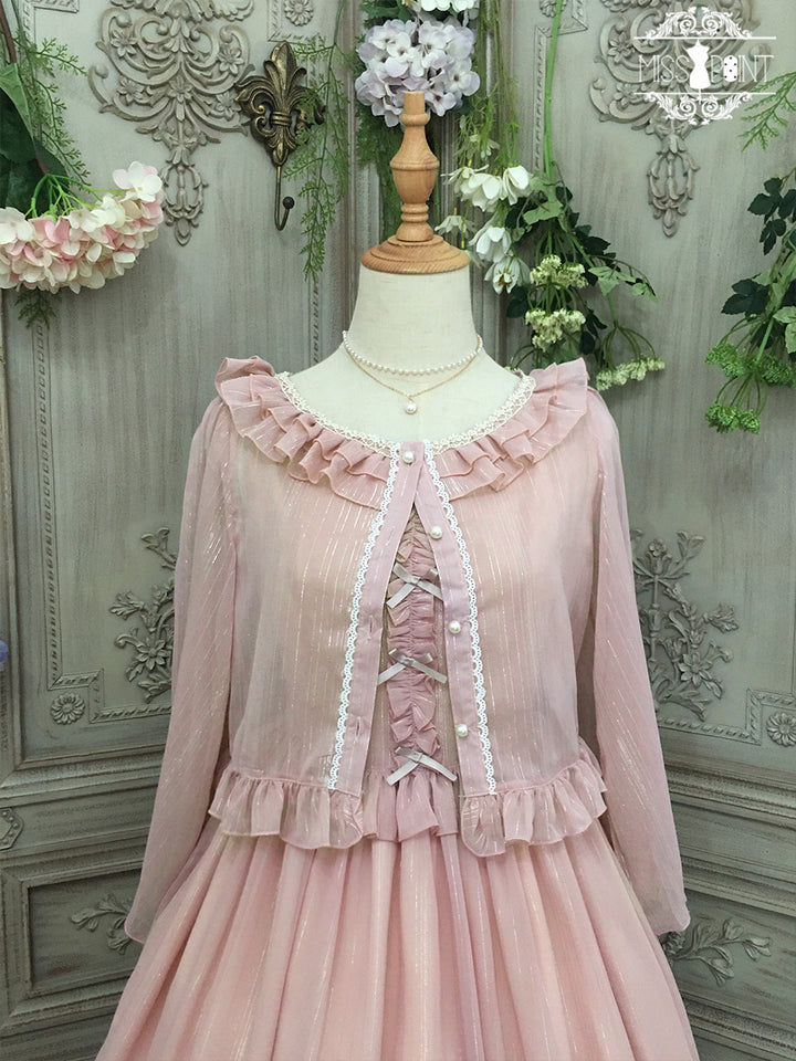 Miss point~Rhine Riverside~Summer Lolita Cardigan S dusty rose pink