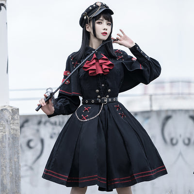 (Buyforme)YingLuoFu~Execution Officer~Army Uniform JK Lolita Skirt Set   