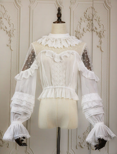 (Buy for me) Flora Pray~Miss Flora~Elegant White Lolita Blouse   