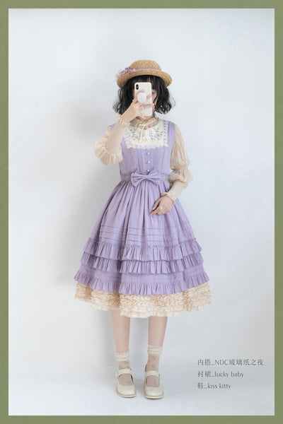 Strawberry Witch~Nelly Girl ~Summer Lolita JSK Dress XS light purple 