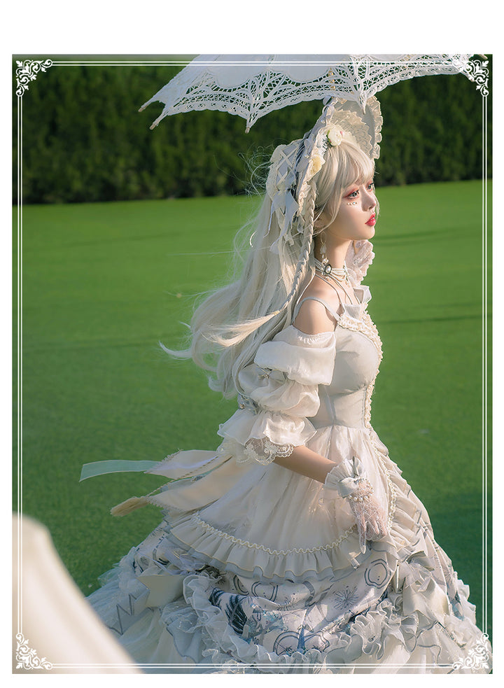 YingLuoFu~Rose Girl~Lolita Tea Party Wedding OP Dress   