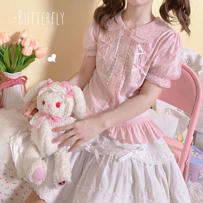 (Buyforme)Yaya~Little Fluttershy~Multi-Colored Cotton Lolita Shirt   