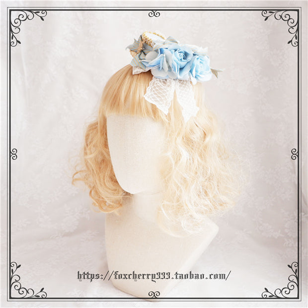 Fox Cherry - Palace Retro Elegant Bow Headdress Lolita Top Hat