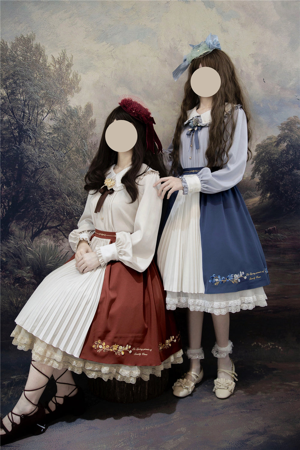 Eessily Verse~Spring Picnic~Embroidered Han Lolita Suits   