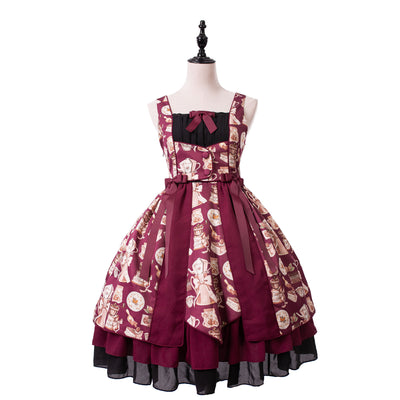 Magic Tea Party~Roasted Coffee~ Lolita JSK Dress S wine red 