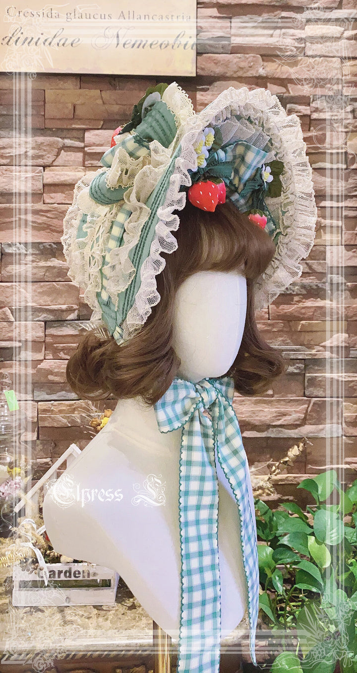 Elpress L~Country Lolita Strawberry BNT KC Choker Accessory green BNT 