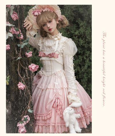 (Buy for me) Flower and Pearl Box~Austen In The Garden~Kawaii Lolita Blouse   