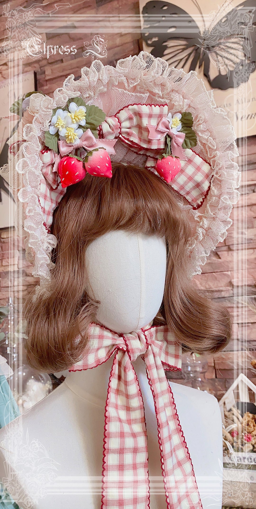 Elpress L~Country Lolita Strawberry BNT KC Choker Accessory   