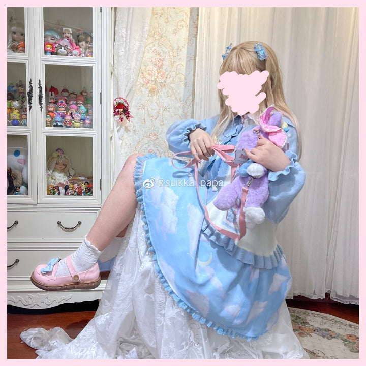 MIST~Beating Heart~Sweet Lolita Thick Sweater Coat Puff Sleeve   