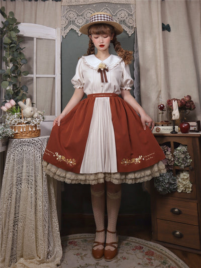 Eessily Verse~Spring Picnic~Embroidered Han Lolita Suits   