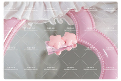 MaoJiang Handmade~Sweet Lolita Hair Pins Star Shape Multicolor 2 pink stars  