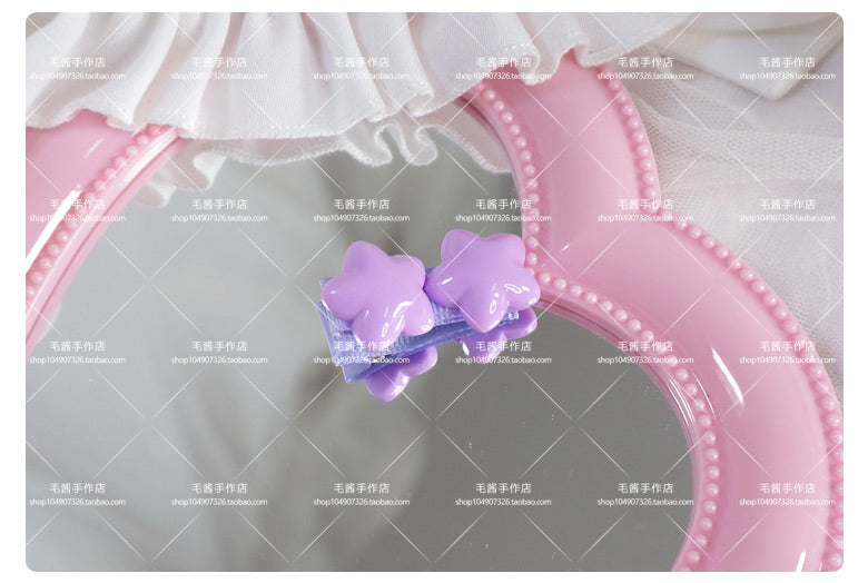 MaoJiang Handmade~Sweet Lolita Hair Pins Star Shape Multicolor 2 purple stars  