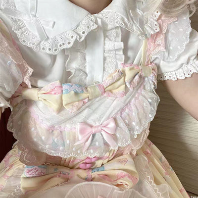 (Buyforme)Yaya~Sweet Lolita Doll Collar Short Sleeve Blouse S white bow (white blouse) 