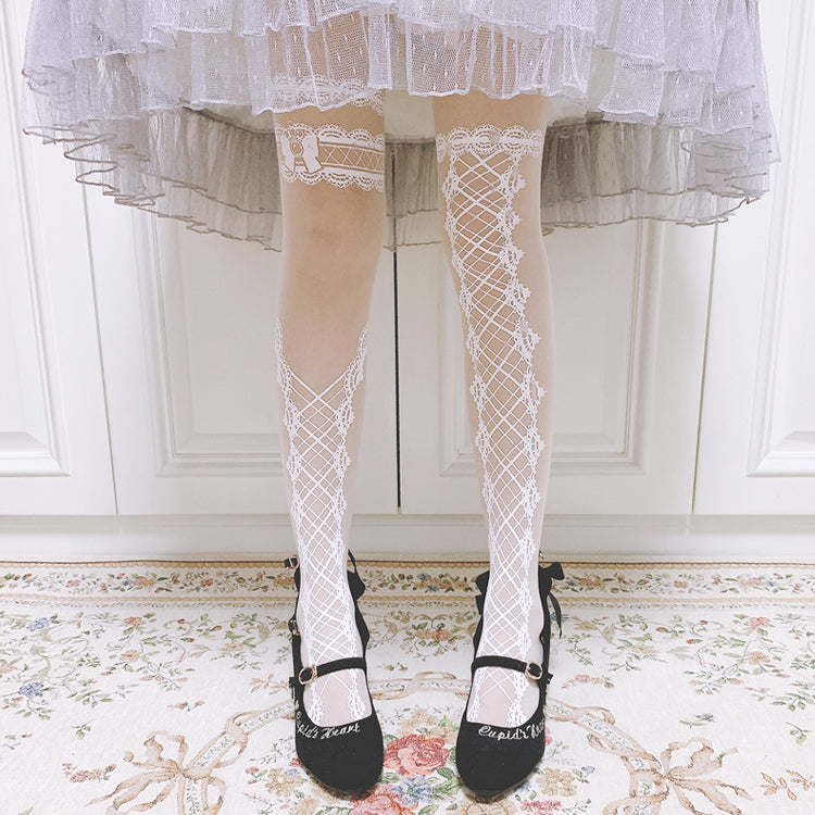 Ruby Rabbit~20D Velvelt Lolita Tights Collection free size(150-180) honey white 