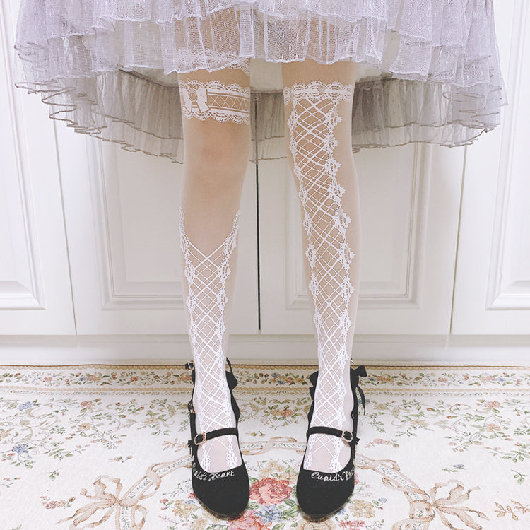 Ruby Rabbit - 20D Velvelt Lolita Tights Collection One Size (Suitable for height 59.1"-70.9") honey white