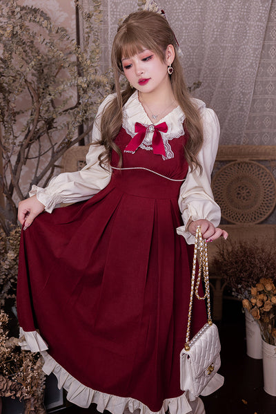 (Buy for me) Hard Candy~Plus Size Lolita French Retro Dress Set   