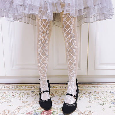 Ruby Rabbit~20D Velvelt Lolita Tights Collection free size(150-180) candy white 