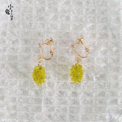 Xiaogui - Grapery Lolita Earring Necklace Lolita Accessory No.8 green ear clips