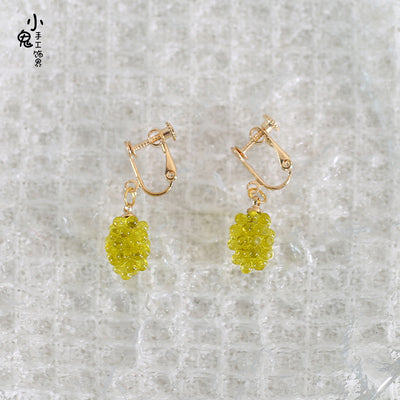 Xiaogui~Grapery Lolita Earring Necklace Lolita Accessory No.8 green ear clips  