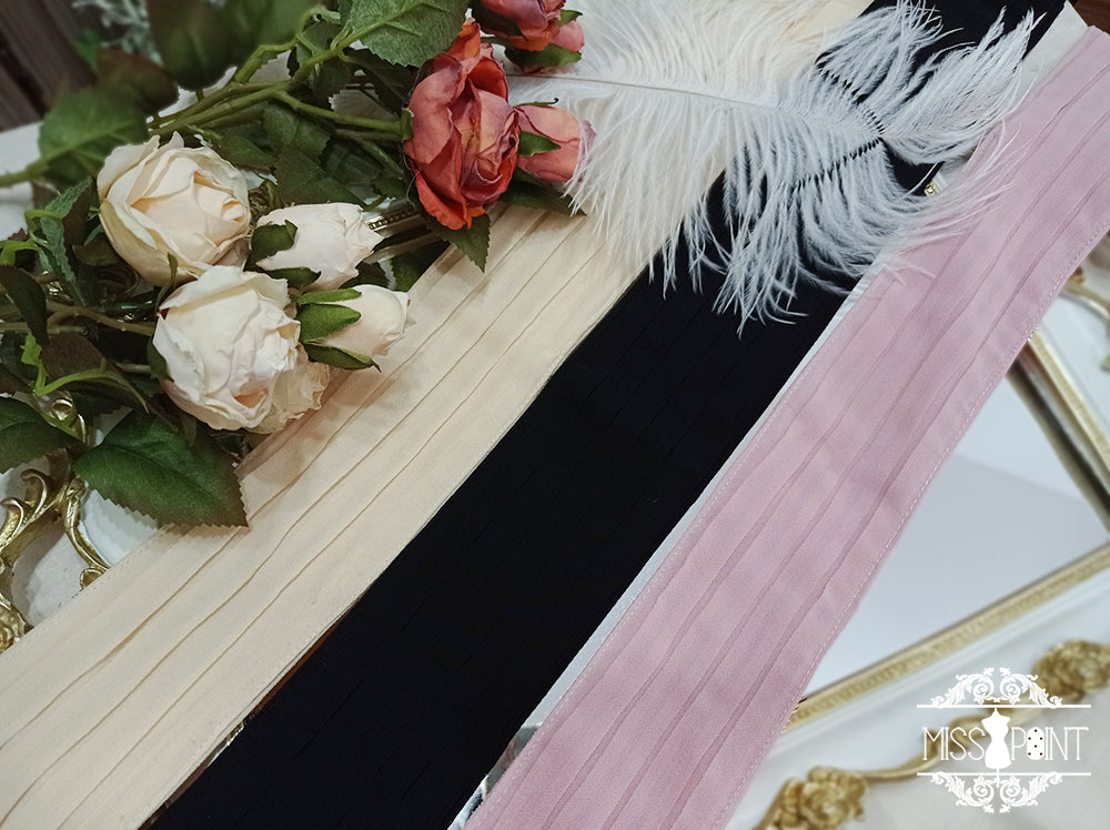 Miss Point - French Rose - Lolita Brooch and Waist Tie