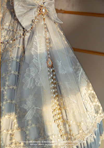 Lingxi Lolita~Greek Style Vintage Handmade Bead Lolita Dress   