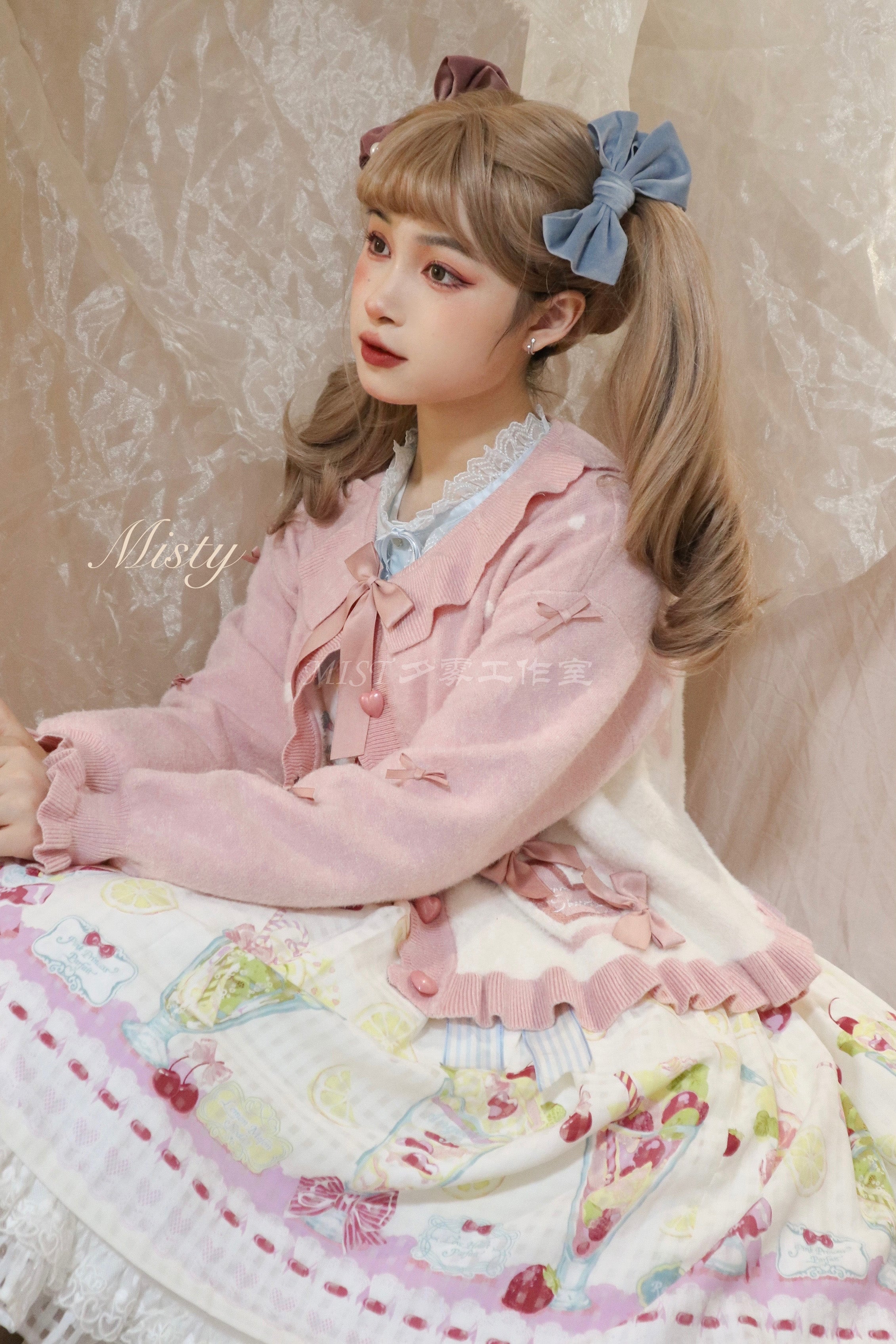 MIST~Beating Heart~Sweet Lolita Thick Sweater Coat Puff Sleeve