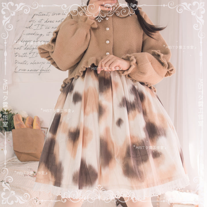 MIST~Small Ointment~Sweet Lolita Thick Sweater Coat Puff Sleeve 9900:113774