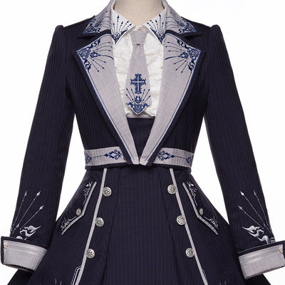 Youpairui - Sheffield - British Style Lolita JSK Set One Size coat