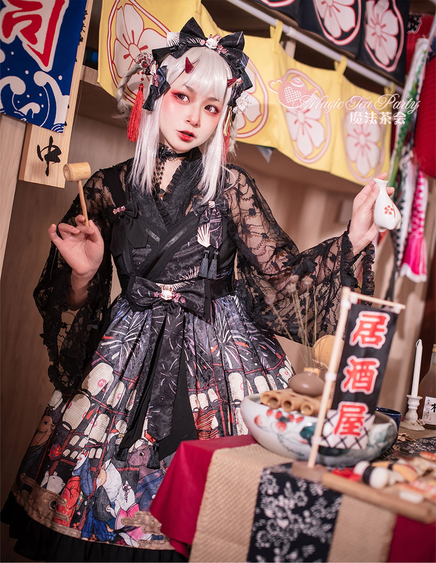 Magic Tea Party~Hanabi Festival~Kawaii Wa Lolita JSK S black-high waist JSK 