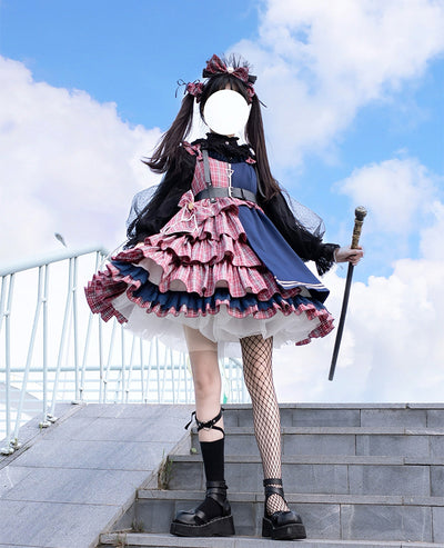 Your Princess~Star Charm~Sweet Idol Lolita Plaid Jumper Skirt   