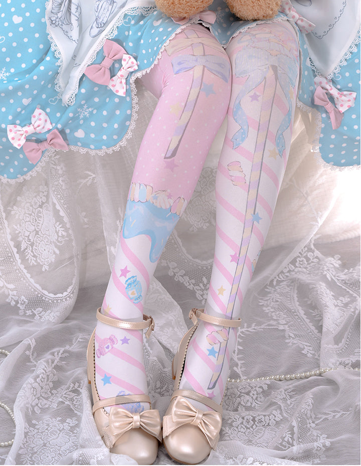 Roji roji~Holy Mace Fairy Kei Lolita Tights   