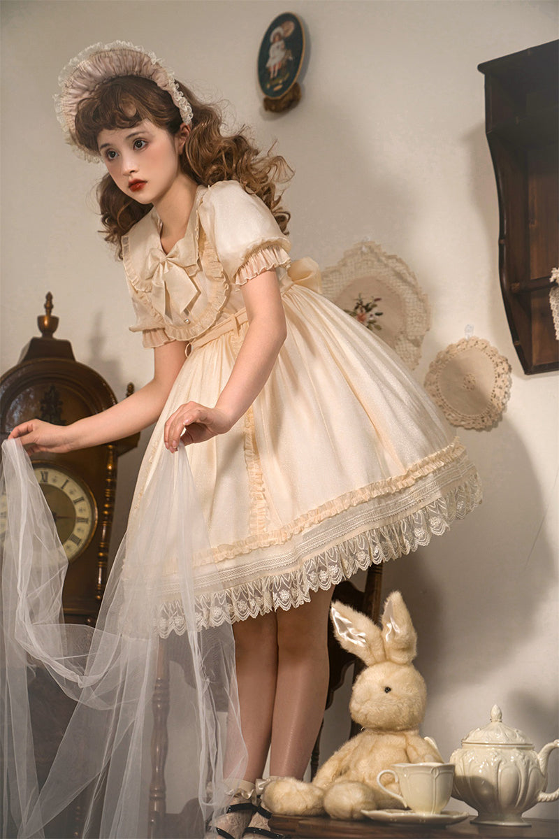 Your Princess~Kawaii Lolita Princess Puff Sleeve Dress   