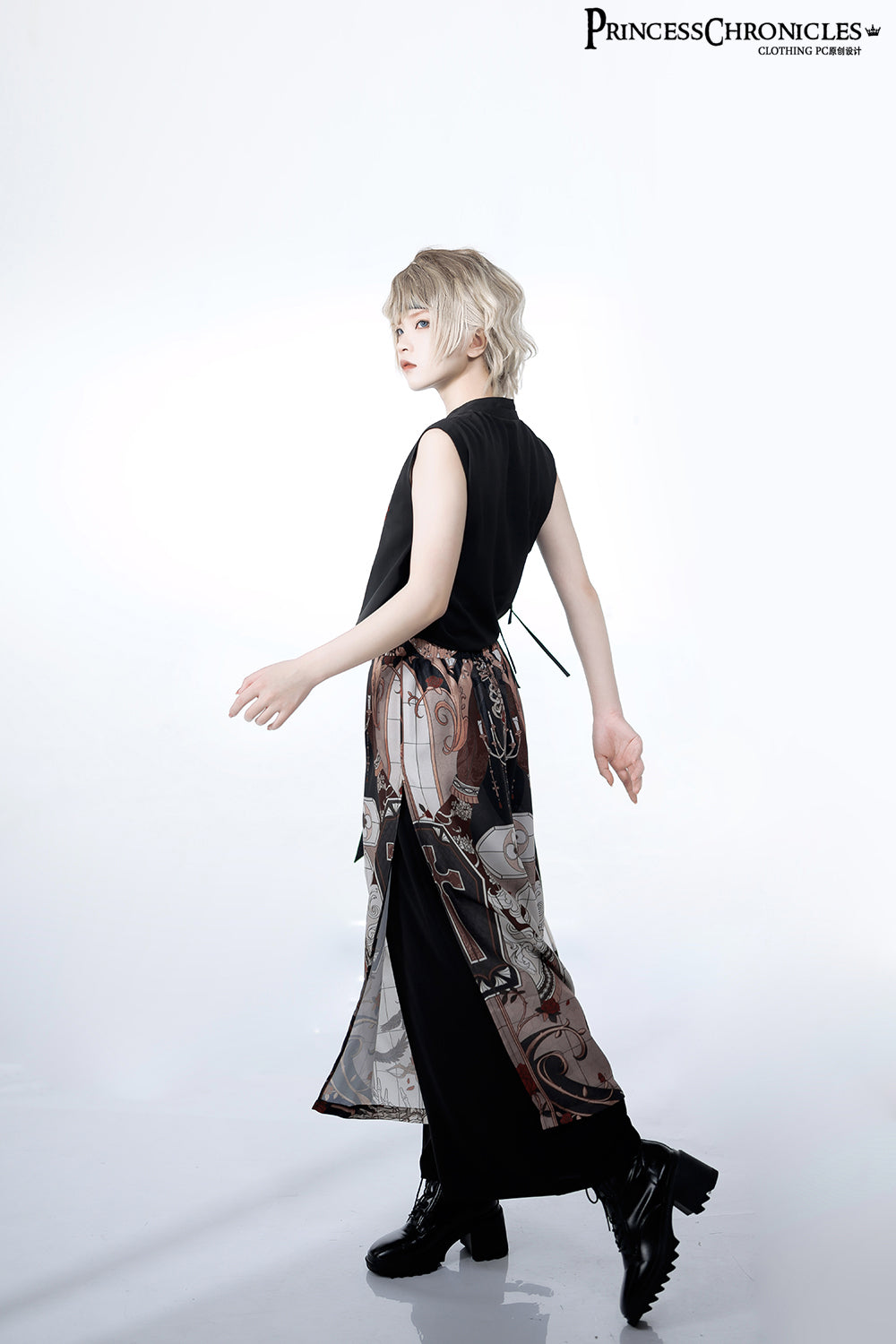 Princess Chronicles - Night Instructions - Ouji Lolita Printed Loose Trousers