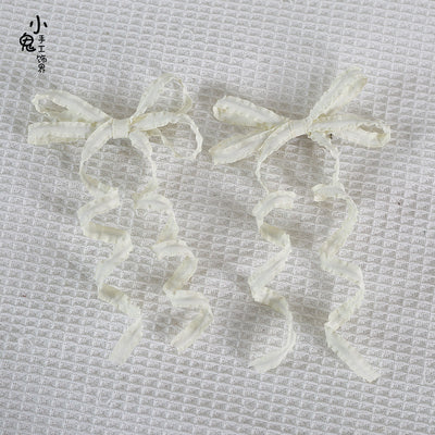 Xiaogui - Sweet Lolita Spiral cos Headdress Light Milky Yellow (pair)