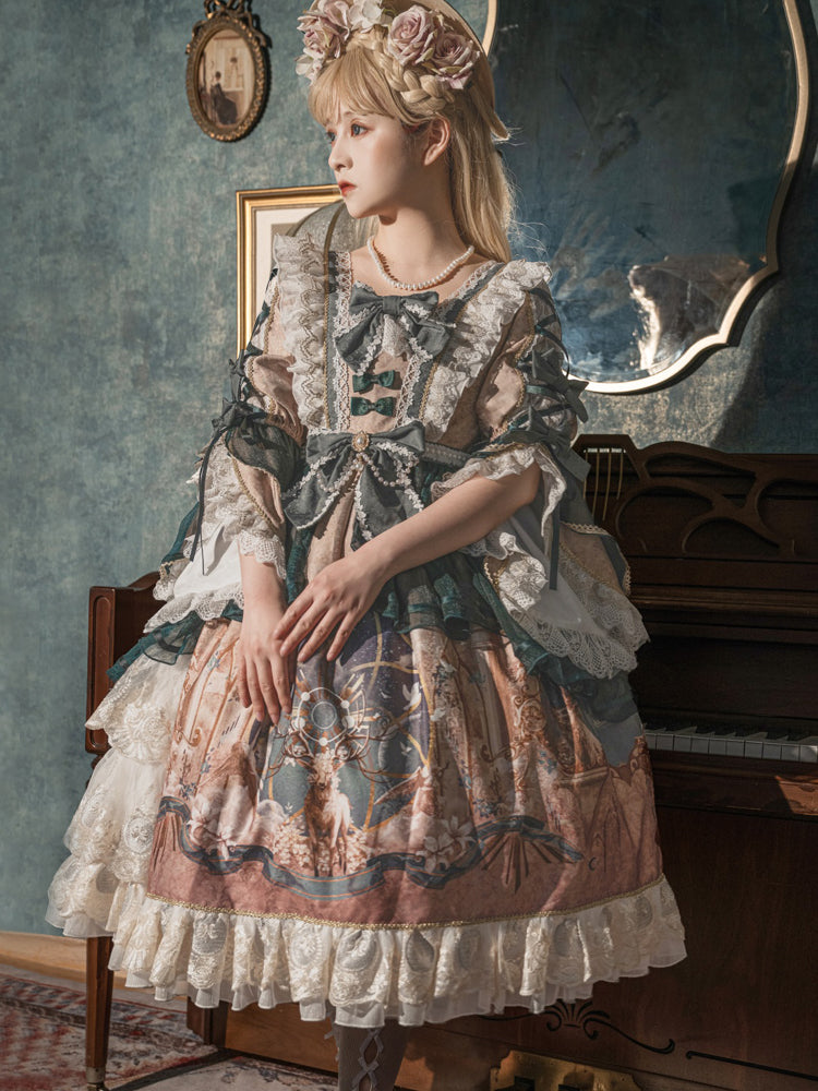 Your Princess~Deer Carol~Classic Lolita Princess OP Dress   