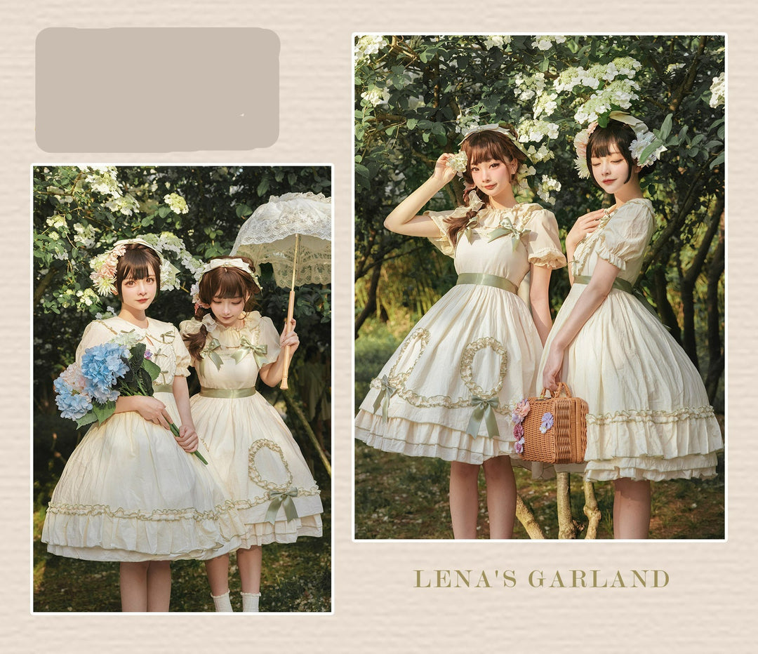 Magic Tea Party~Lena's Garland~Solid Color Lolita OP