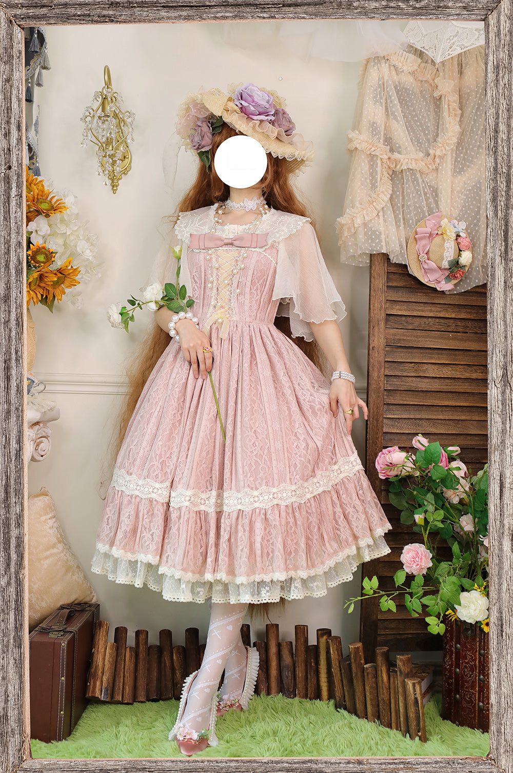 Miss Point~Woody Rose~Elegant Retro Lolita Blouse   