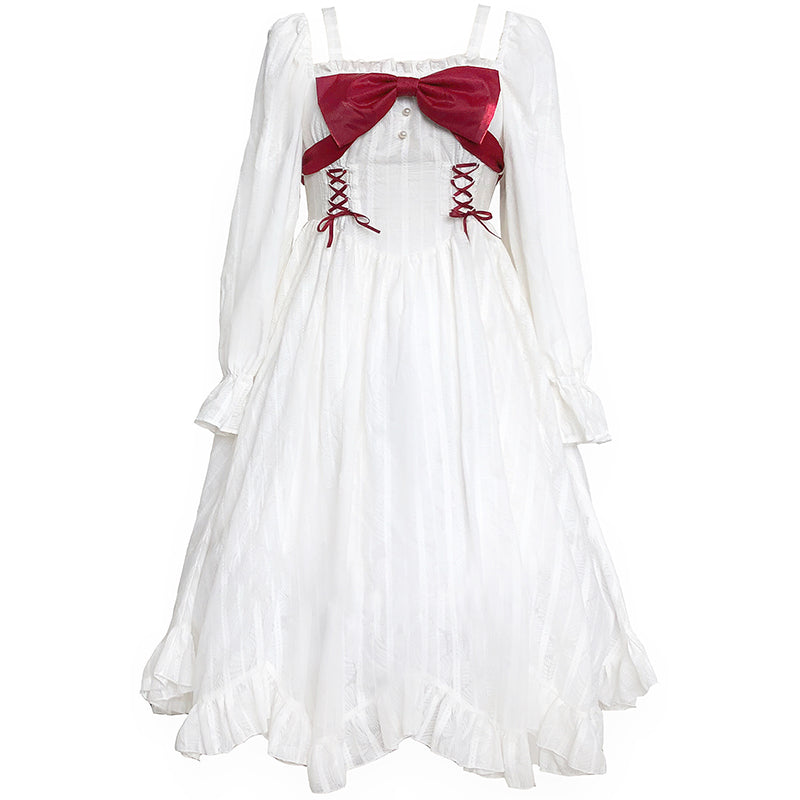 With PUJI - Romantic Dating - Halter Neckline Lolita OP Dress S OP+chest bow