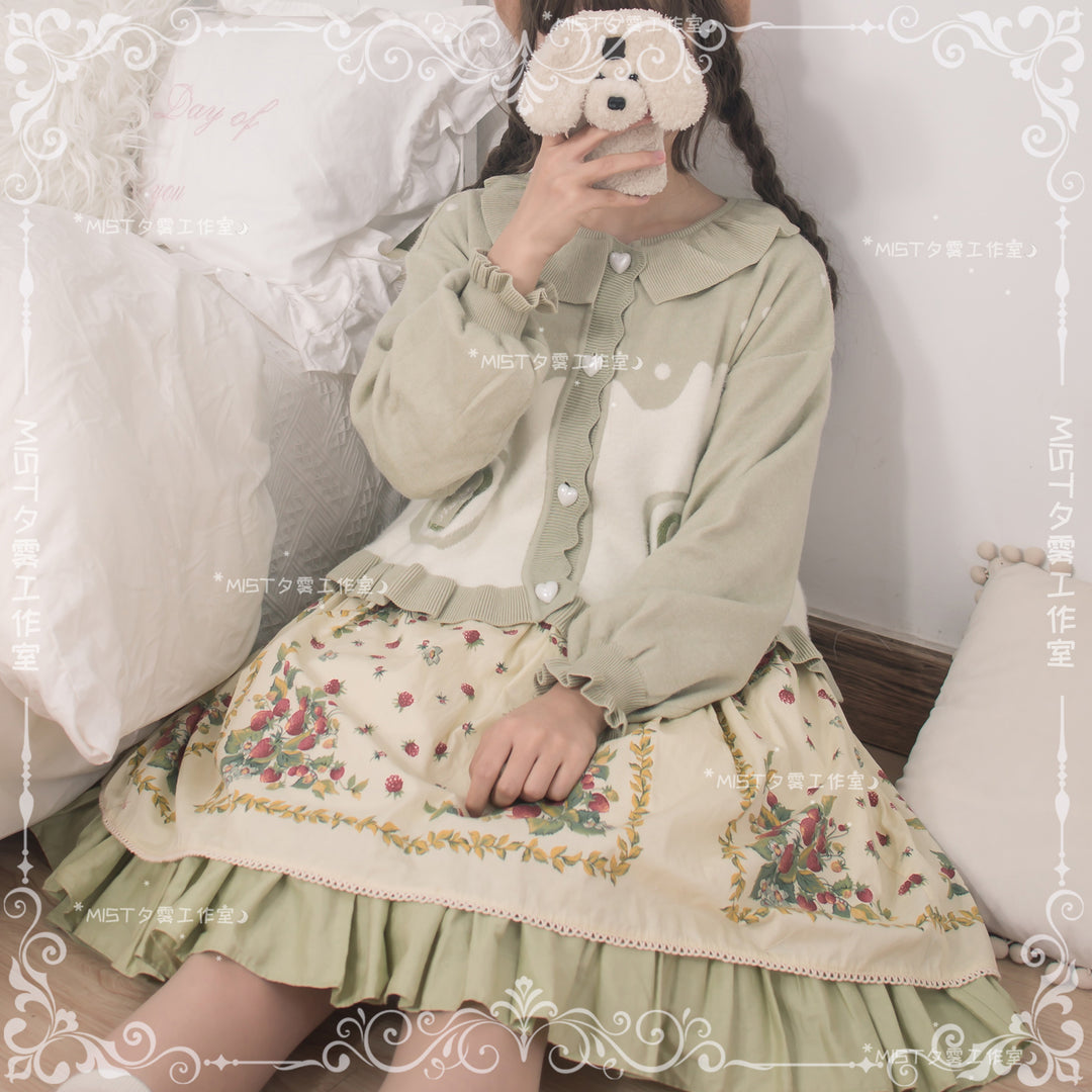 MIST~Beating Heart~Sweet Lolita Thick Sweater Coat Puff Sleeve 9908:115044