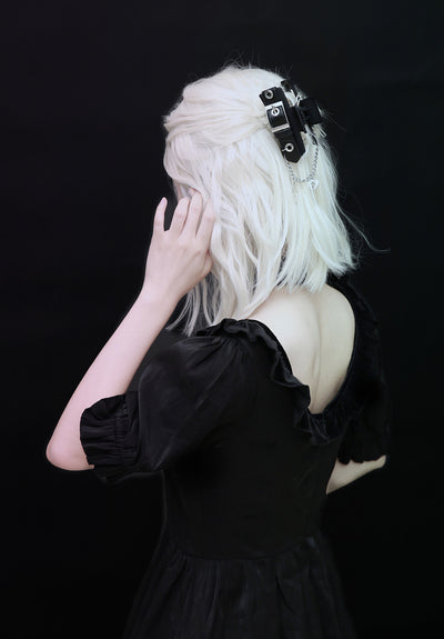 Strange Sugar~Gothic Lolita black Alloy Clip With Chains   